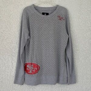 NFL Pro Line Gray Long Sleeve Shirt with Red San Francisco 49 ers logo size L